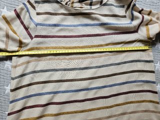 Camiseta rayas boho mujer manga larga Zara