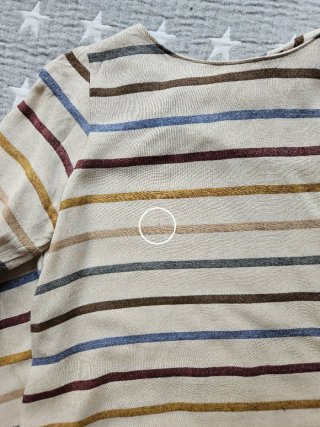 Camiseta rayas boho mujer manga larga Zara