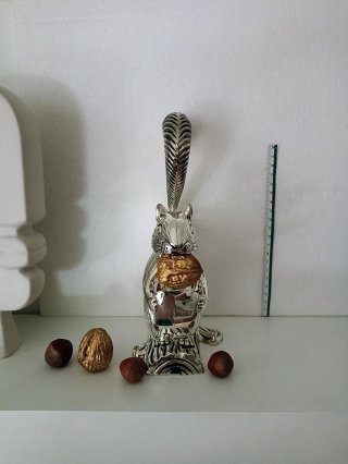 Cascanueces Ardilla Godinger Baño Plata Antiguo