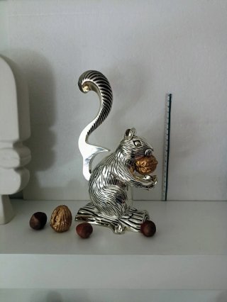 Cascanueces Ardilla Godinger Baño Plata Antiguo