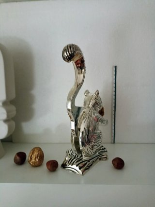 Cascanueces Ardilla Godinger Baño Plata Antiguo