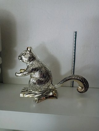 Cascanueces Ardilla Godinger Baño Plata Antiguo