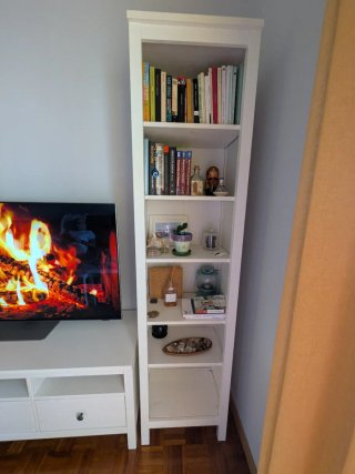 Muebles Hemnes Ikea Blanco (tv+estantería+vitrina)