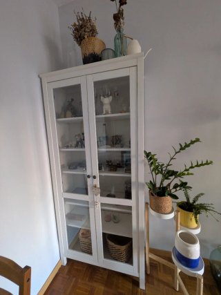 Muebles Hemnes Ikea Blanco (tv+estantería+vitrina)