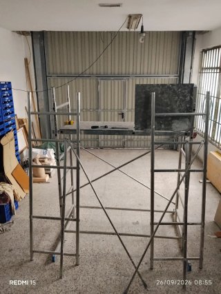 Andamio de Aluminio de 1'50 de largo son 2 cuerpos