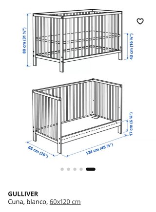 Cuna IKEA Gulliver Blanca