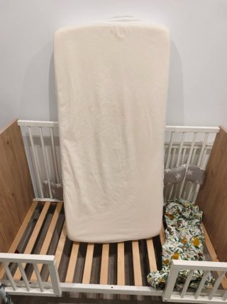 Cuna convertible madera y blanca