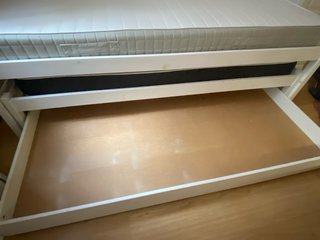 Cama nido doble Banak blanca con 2 colchones