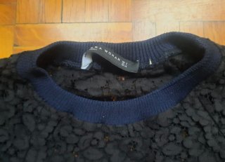 Jersey Zara encaje negro