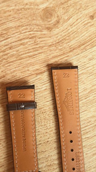 Correa de piel Longines 22mm marrón
