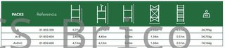 Andamio Modular Aluminio - 2,77 Metros - Pack A