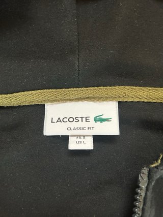 Sudadera Lacoste Negra Cremallera