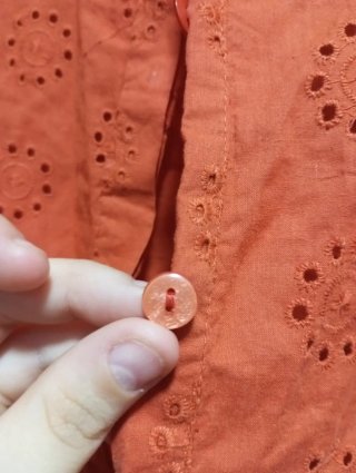 Blusa teja manga corta calada