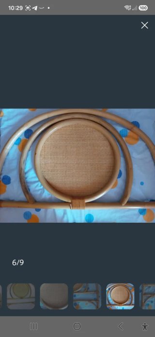 Cabecero de bambú y ratán