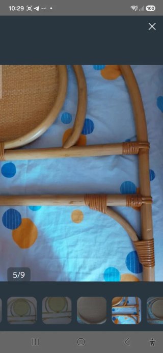 Cabecero de bambú y ratán