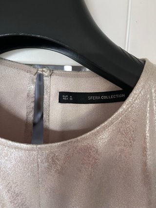 Vestido Plisado Sfera Plateado