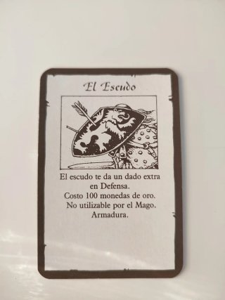 Carta "El Escudo" Heroquest 1989