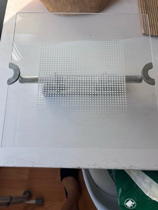 Lámpara de pared con cristal