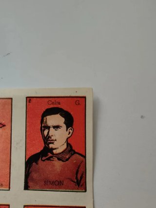 Lámina Cromos del Celta 1948 Bruguera.