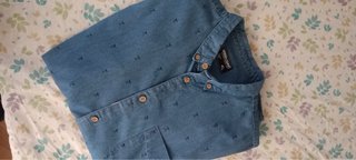 Camisa Manga Corta Green Coast Azul L