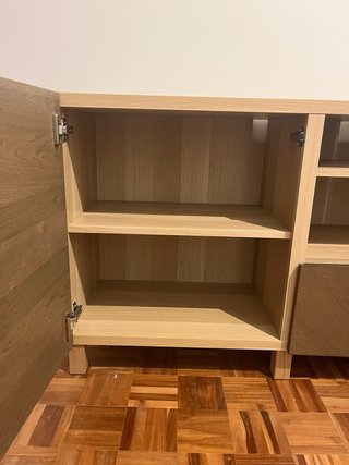 Mueble de TV de madera diseño Chevron