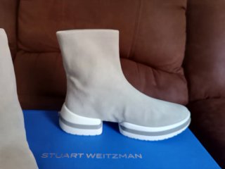 Botines Stuart Weitzman Beige/Blanco