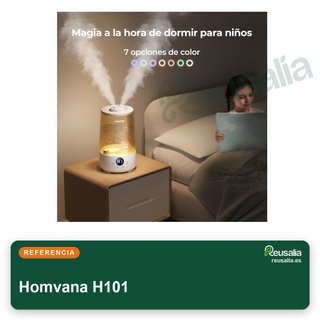 Homvana humidificador ultrasónico 3.6L gris