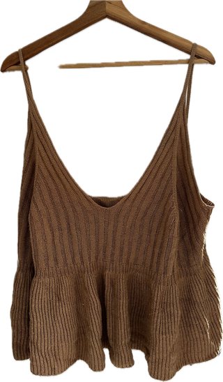 Blusa de tirantes marrón