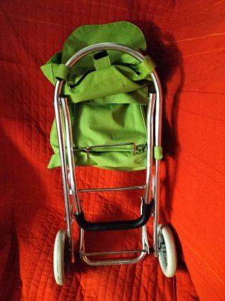 Carrito de la compra verde