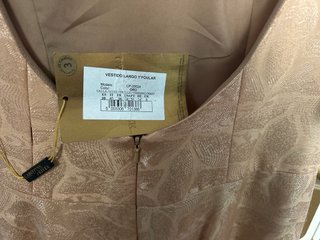 Vestido de fiesta oro y rosa