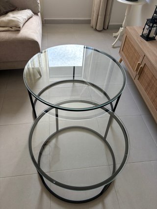 Set di 2 tavolini rotondi
