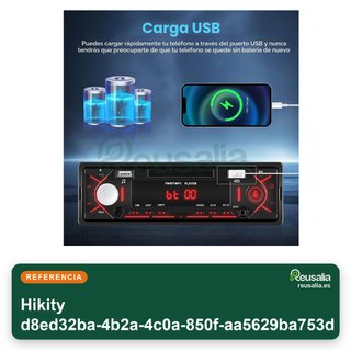 Hikity Radio Coche Bluetooth 5.0 1 DIN
