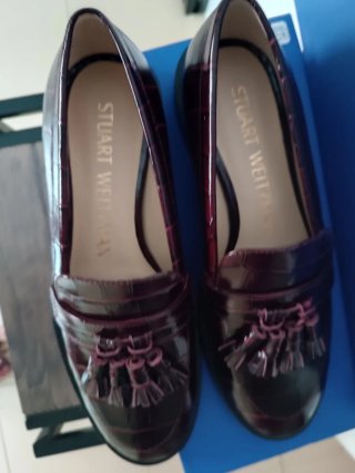 Mocasines Stuart Weitzman Marrones/Rojos