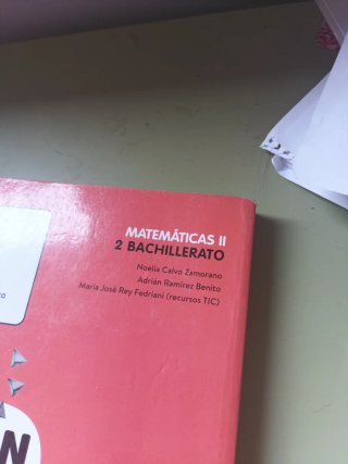 Libro de matemáticas 2° de bachillerato