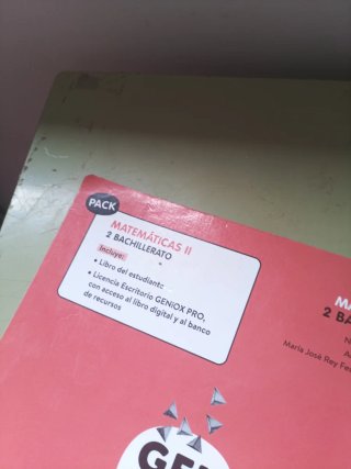 Libro de matemáticas 2° de bachillerato