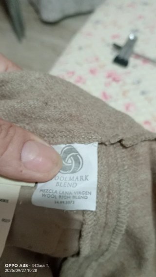 Pantalón de vestir sastre tiro alto beige