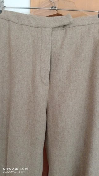 Pantalón de vestir sastre tiro alto beige