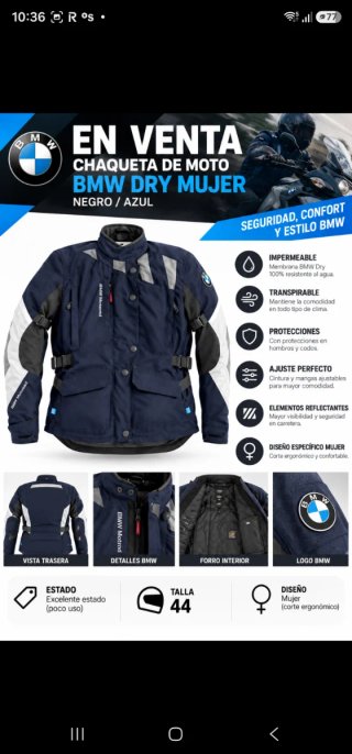 Chaqueta BMW Dry Mujer Talla 44