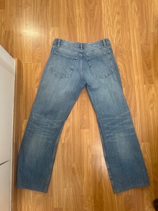 Pantalón Vaquero Recto con Rotos