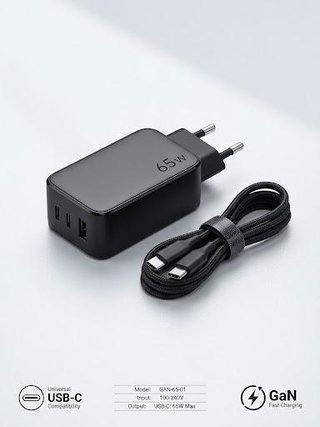 Cargador Ugreen 65W GaN + Cable