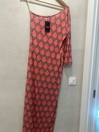Vestido Invitada Asimétrico Estampado