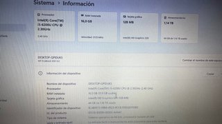 Portátil HP ProBook 650 G2 SSD 16GB RAM i5