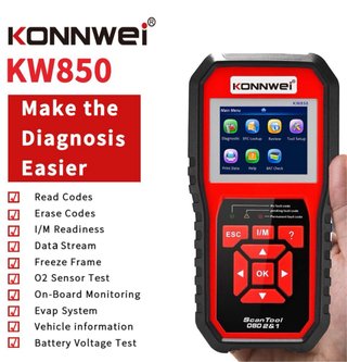 Escáner Diagnosis OBD Konnwei KW850