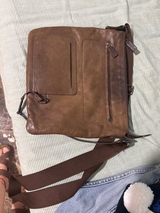 Bolso piel hombre marrón marca jaslen de greenwich