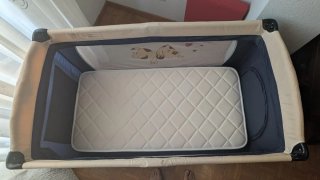 Cuna de viaje plegable. Entrega en persona