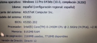 ASUS i5-DE 15,6"-8GB RAM-SSD 256GB