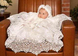 Vestido de Bautizo Encaje Blanco