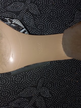 Sandalias Planas Zara Estampado Serpiente