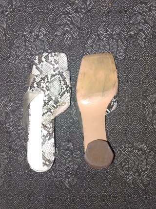 Sandalias Planas Zara Estampado Serpiente