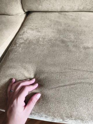 Sofá modular beige de tela
